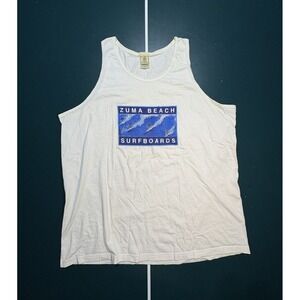 Vintage‎ 90s Zuma Beach Surfboards Tank Top Size XL Graphic Surf Wave Beach